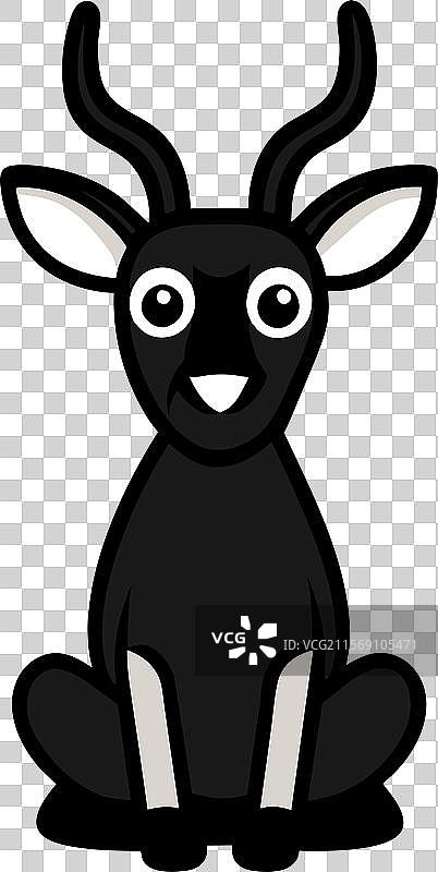 黑羚羊撞击图标图片素材