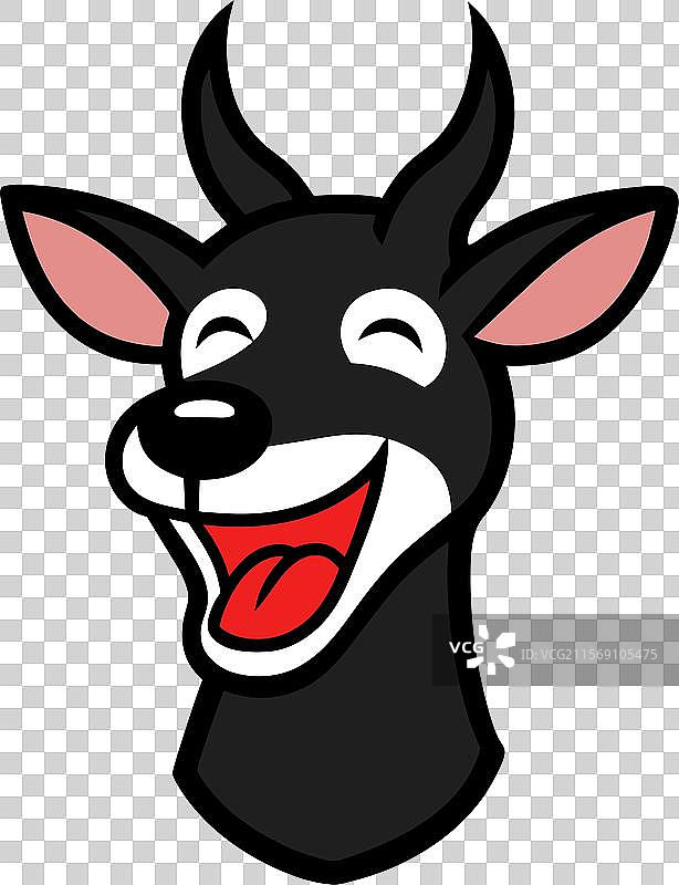 黑羚羊笑的图标图片素材
