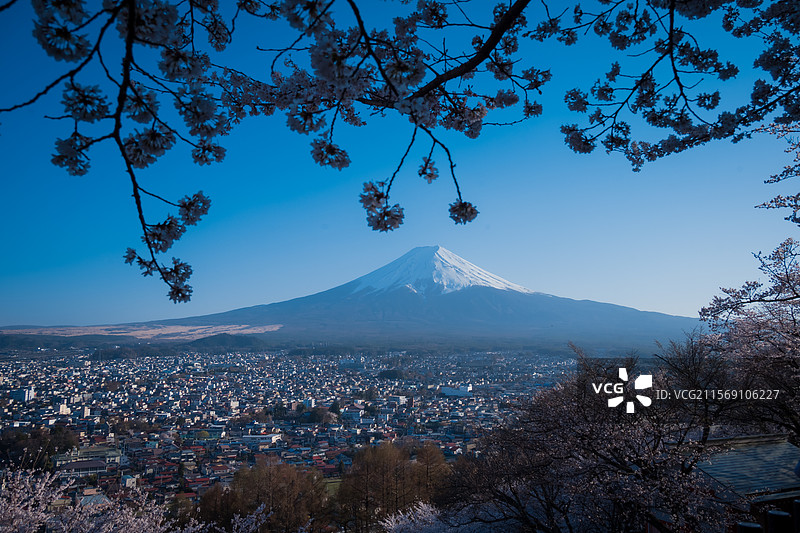 日本富士山-新仓山浅间神社图片素材