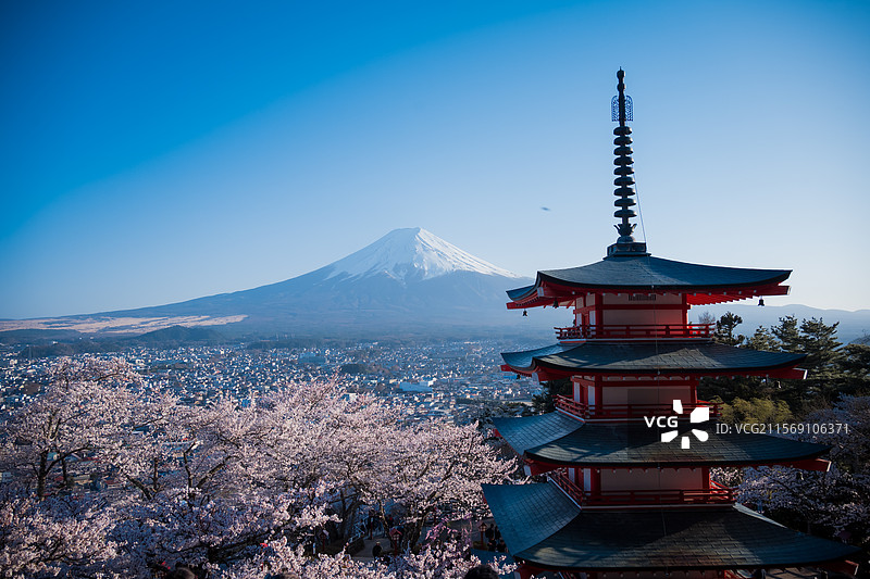 日本富士山-新仓山浅间神社图片素材