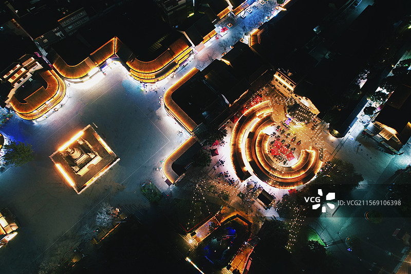 夜游昆明官渡古镇图片素材