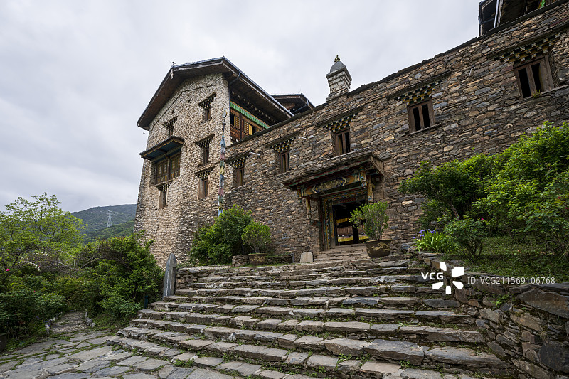 阿坝州马尔康市全国重点文物保护单位卓克基土司官寨图片素材