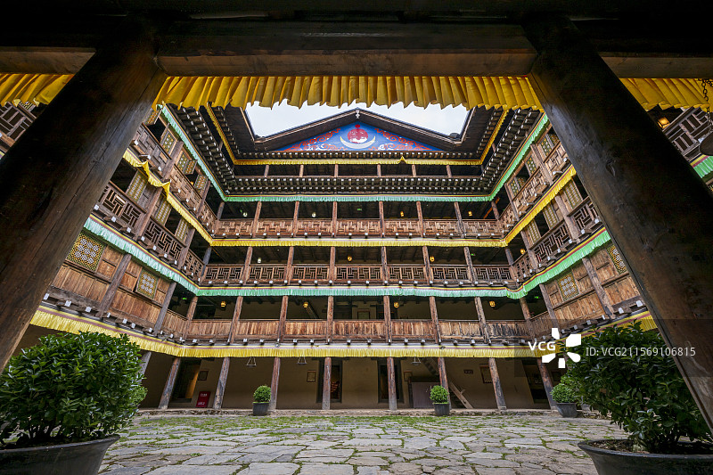 阿坝州马尔康市全国重点文物保护单位卓克基土司官寨图片素材