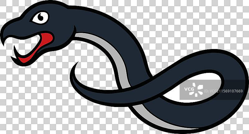 黑曼巴蛇飞行图标图片素材