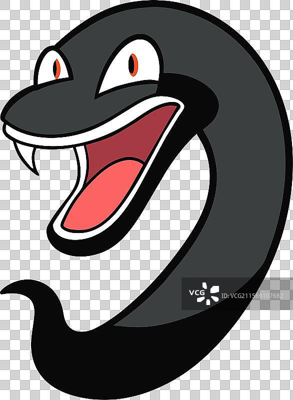 黑曼巴蛇笑的图标图片素材