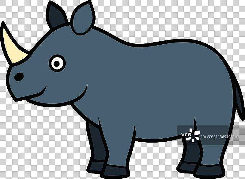 黑犀牛图标图片素材