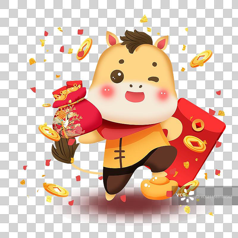 卡通马年可爱生肖角色图片素材