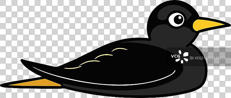 黑燕鸥鱼躺着的图标图片素材