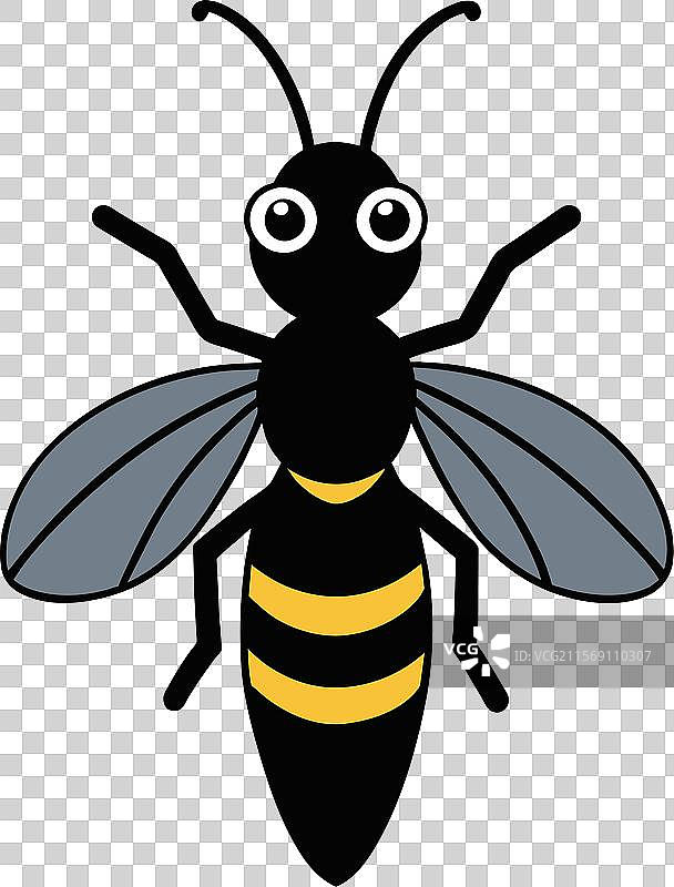 黑色黄蜂虫图标图片素材