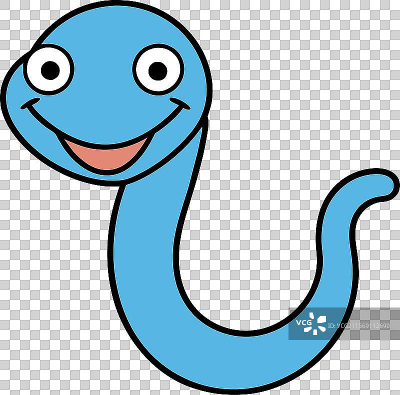 盲蛇微笑图标图片素材