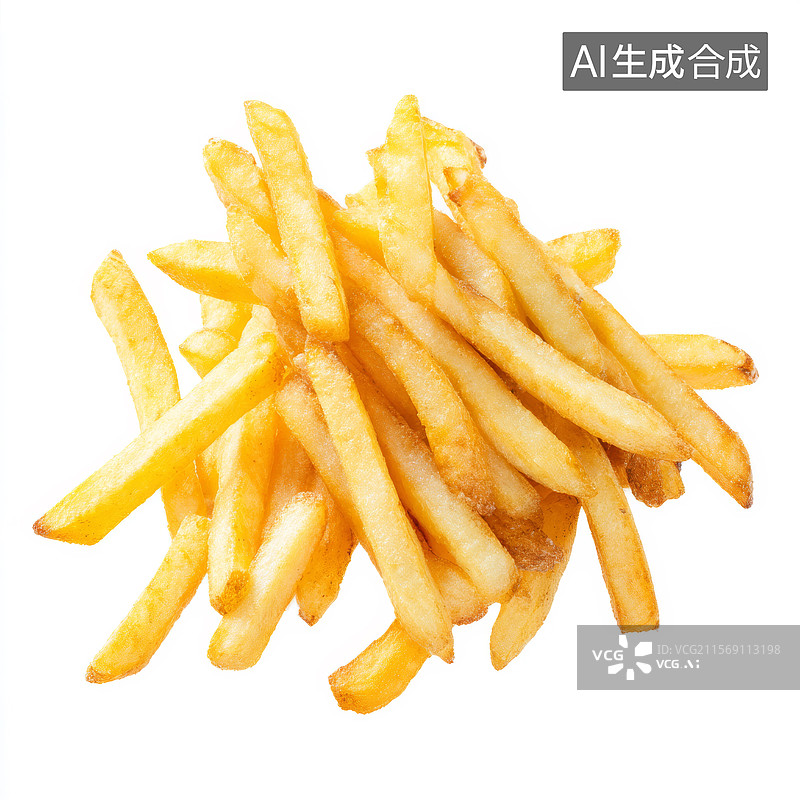 【AI数字艺术】金黄酥脆的炸薯条图片素材