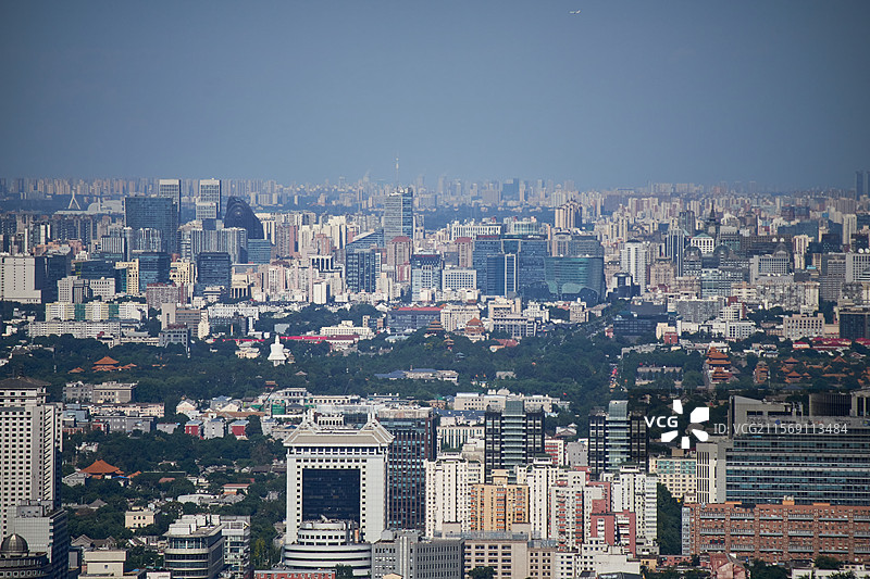 从北京中央广播电视塔中央电视塔上眺望北京城市风光风景图片素材