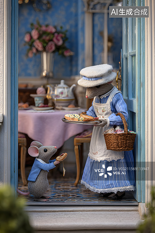 【AI数字艺术】老鼠 家庭图片素材