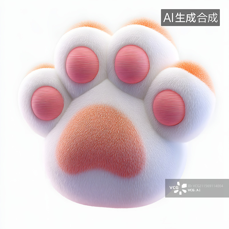 【AI数字艺术】猫咪 爪子  抱枕图片素材