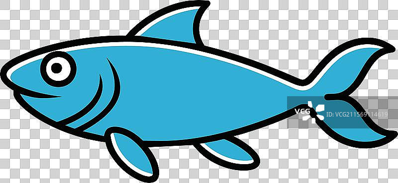 蓝色鲶鱼跳跃图标图片素材