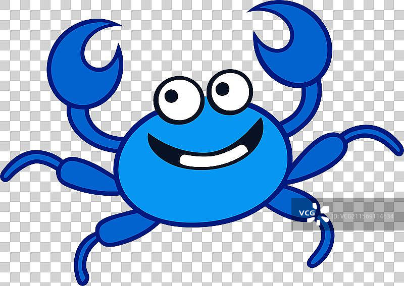 蓝蟹奔跑图标图片素材