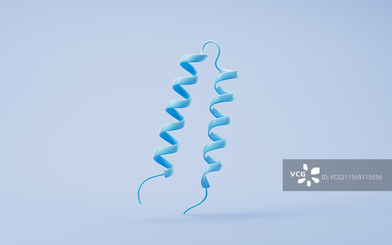 生物医学蛋白质结构三维渲染图片素材