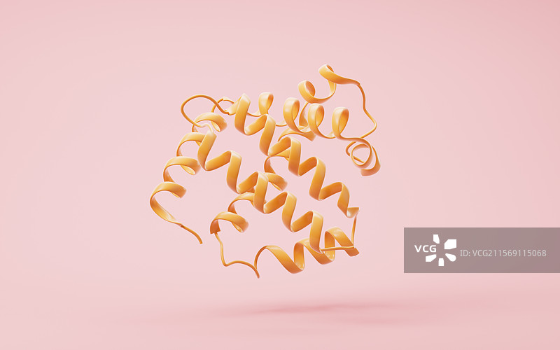 生物医学蛋白质结构三维渲染图片素材