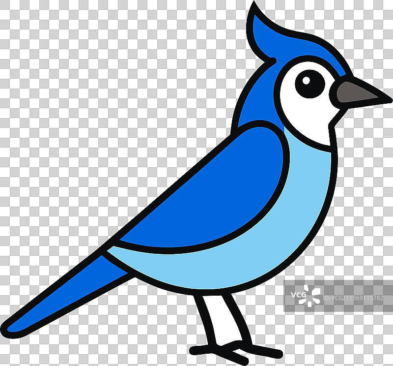 蓝松鸦鸟躺着的图标图片素材