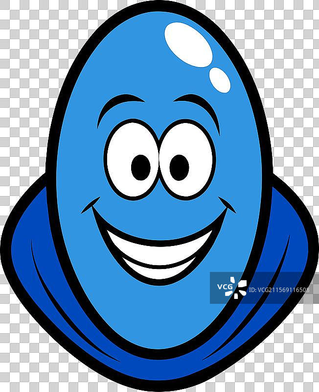 蓝贻贝珍珠微笑图标图片素材