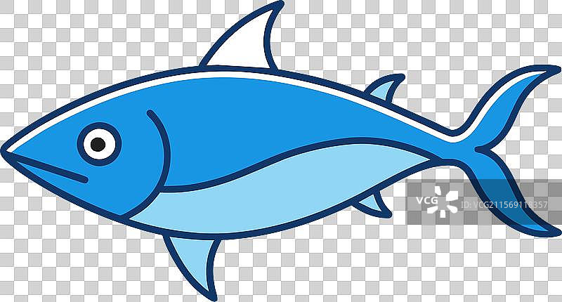 蓝鳍金枪鱼鱼图标图片素材