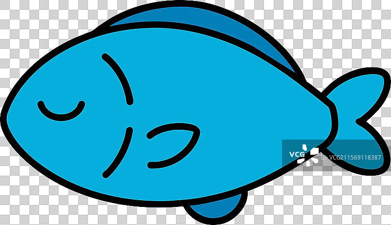 蓝鳃太阳鱼睡觉图标图片素材