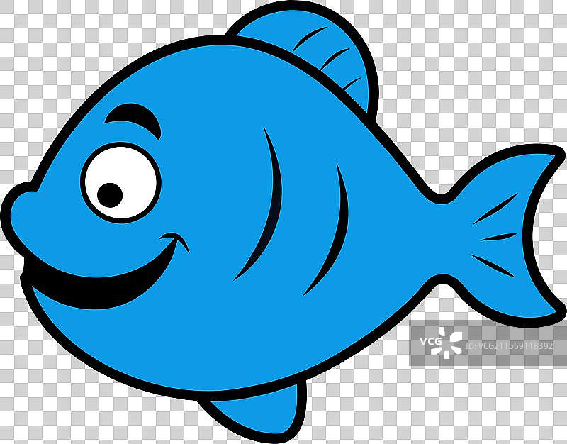 蓝鳃太阳鱼微笑图标图片素材