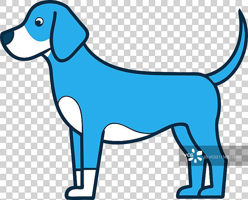蓝点猎犬狗站立图标图片素材