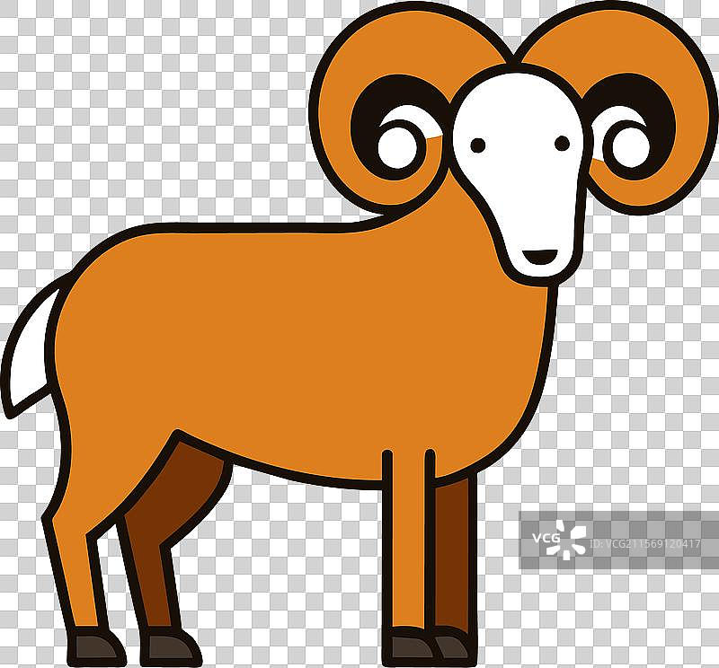 博尔山羊躺着的图标图片素材