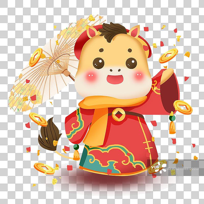 卡通马年可爱生肖角色图片素材