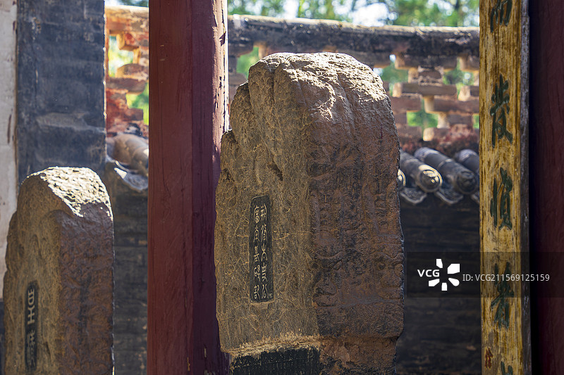 韩城司马迁祠内的碑刻图片素材