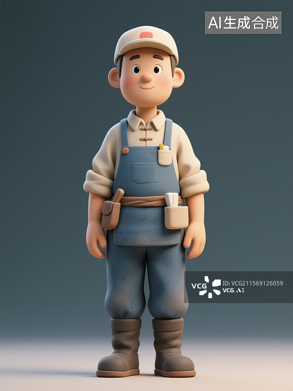 【AI数字艺术】一个工人图片素材