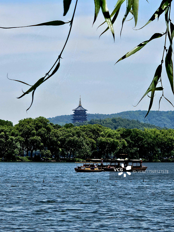 西湖雷锋塔图片素材