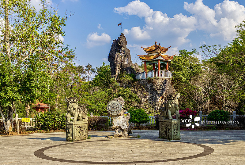 崇左市龙州县中山公园双狮图片素材