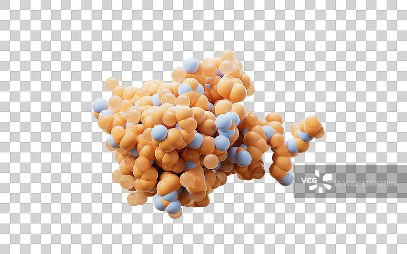 生物科技蛋白质分子结构三维渲染图片素材