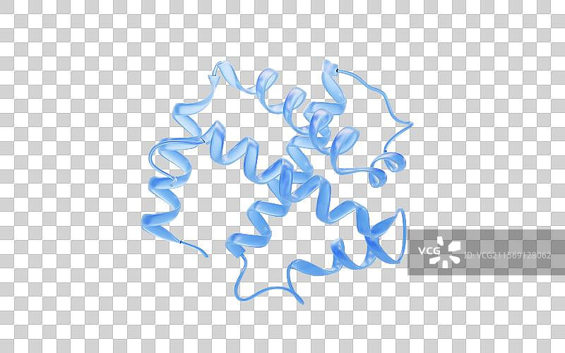 生物科技蛋白质分子结构三维渲染图片素材