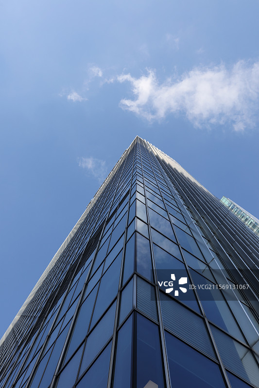 现代建筑飞机高楼大厦背景图片素材