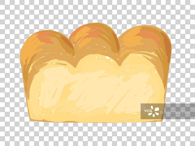 手绘卡通吐司面包插画元素图片素材