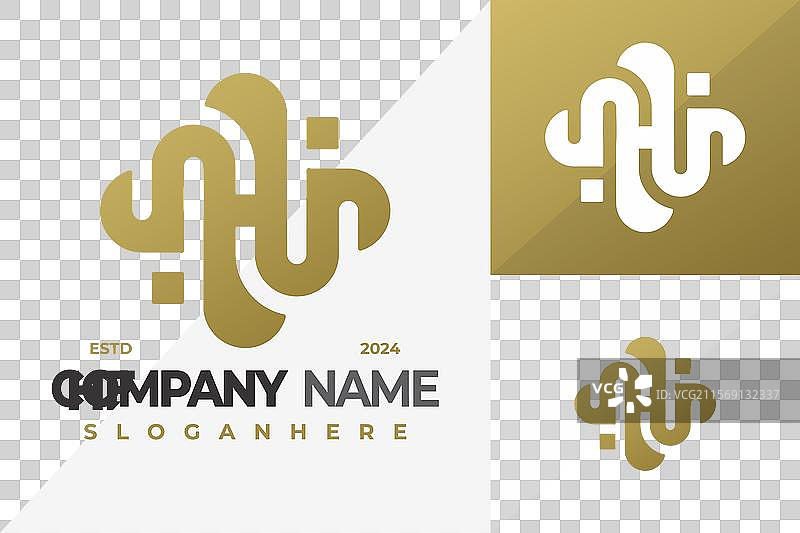 字母H独特的单字母标志设计符号图标图片素材