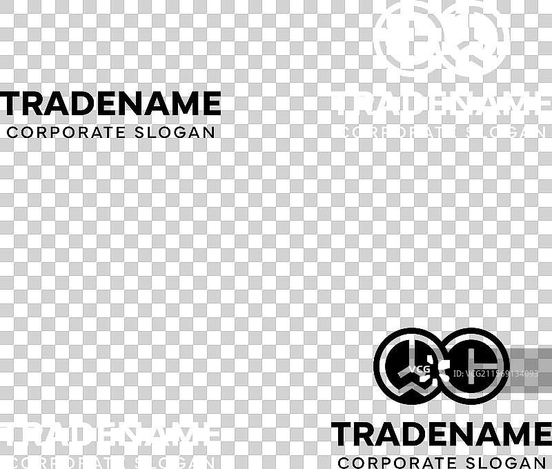 适合的CW和WC无限标志字母图片素材