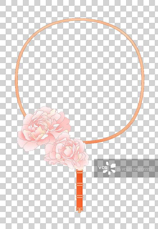 圆形扇子边框素材图片素材