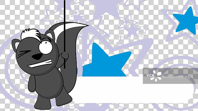 臭鼬卡通背景格式图片素材