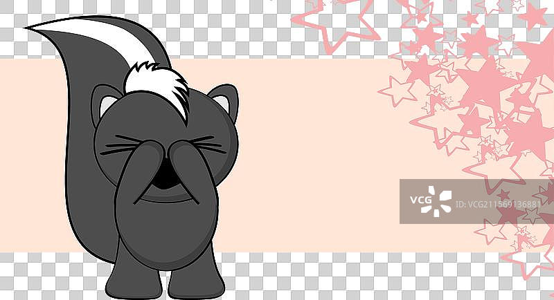 臭鼬卡通背景格式图片素材