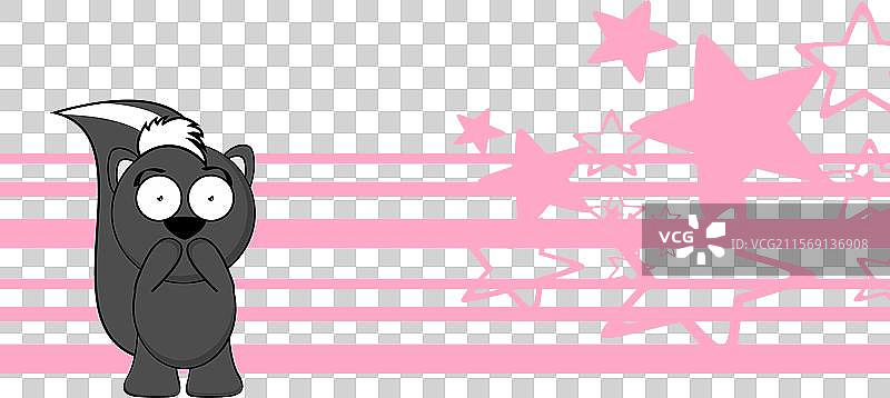 臭鼬卡通背景格式图片素材