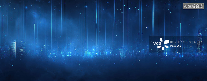 【AI数字艺术】未来都市夜景图片素材
