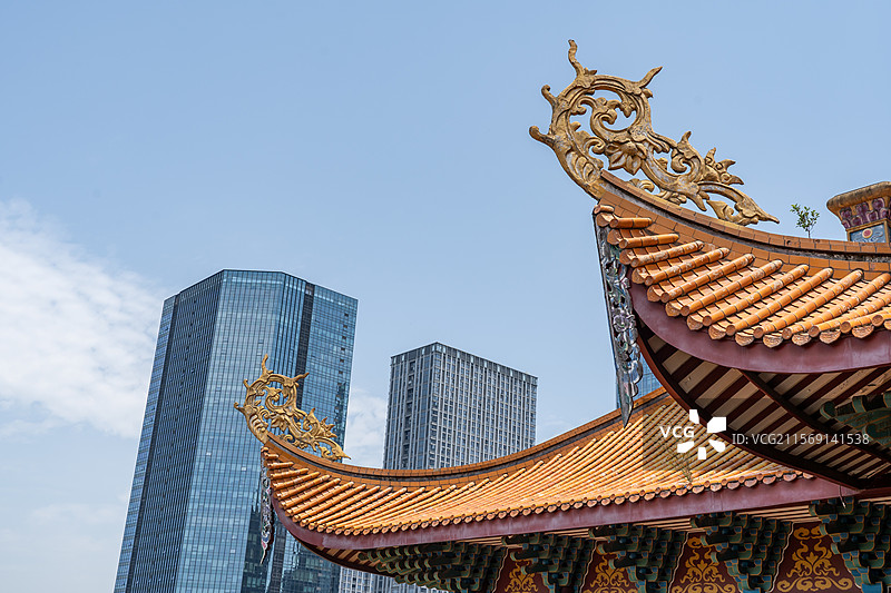 中国福州西禅古寺古建筑一角图片素材