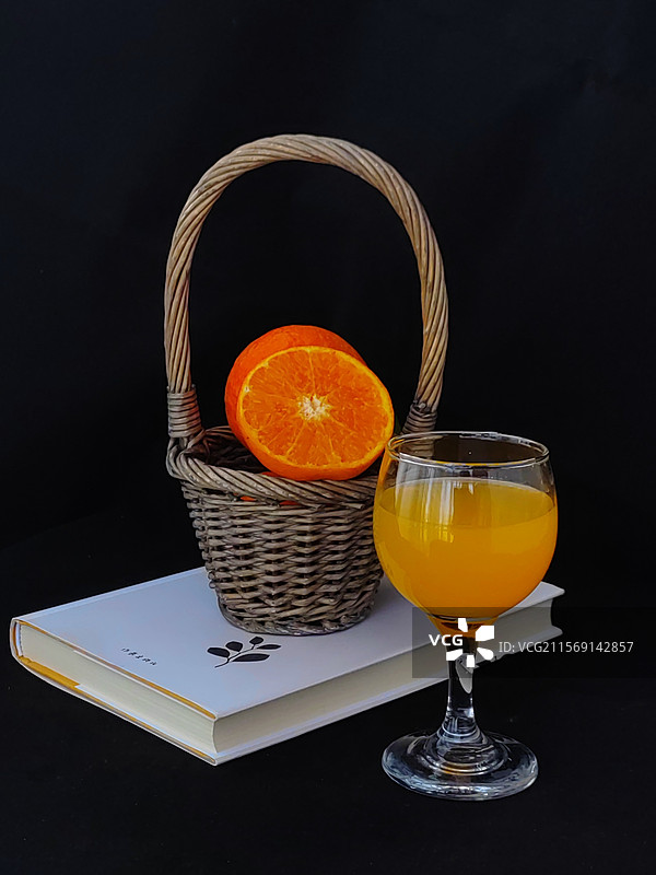 静物   橙子与橙汁图片素材