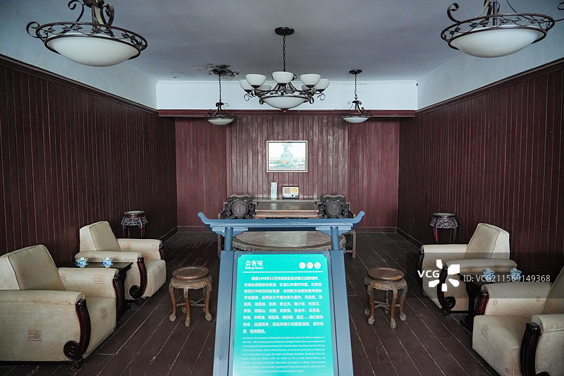 浙江省宁波市雪窦山景区 妙高台  蒋介石建造的私人别墅图片素材