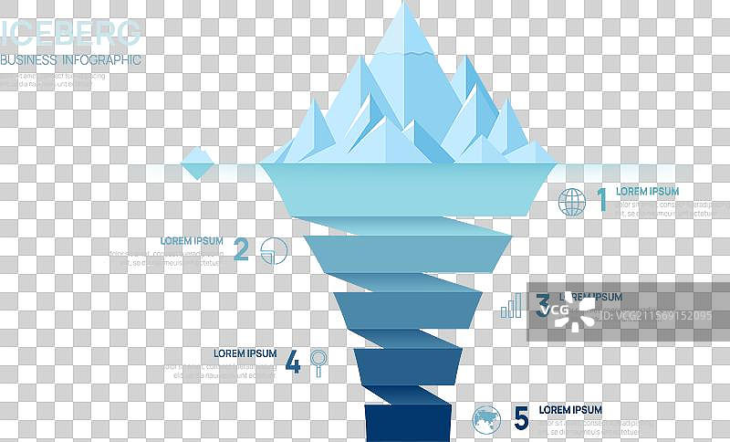 现代商业冰山信息图模板图片素材