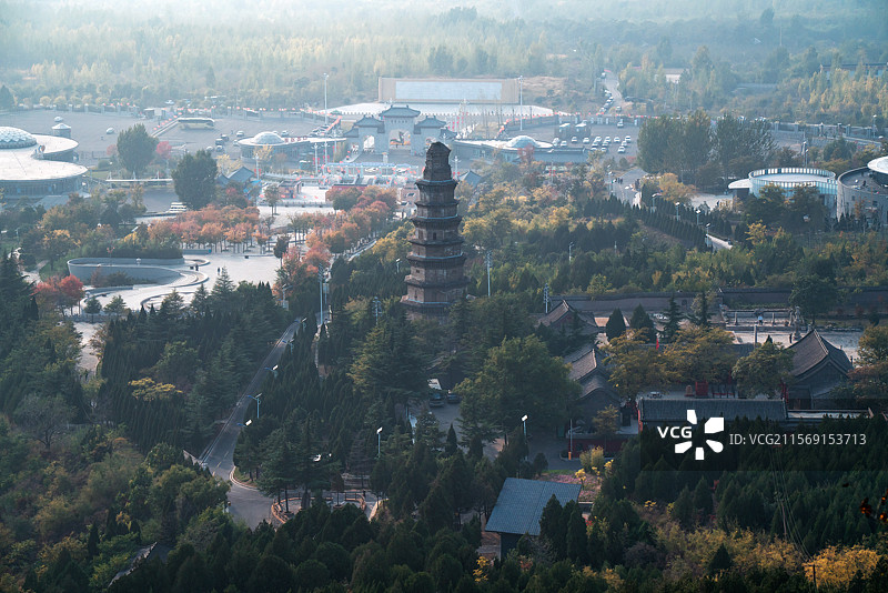响堂山石窟景区  宋塔图片素材
